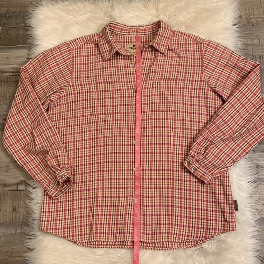 Woolrich cotton flannel plaid button front shirt L - Picture 6 of 7